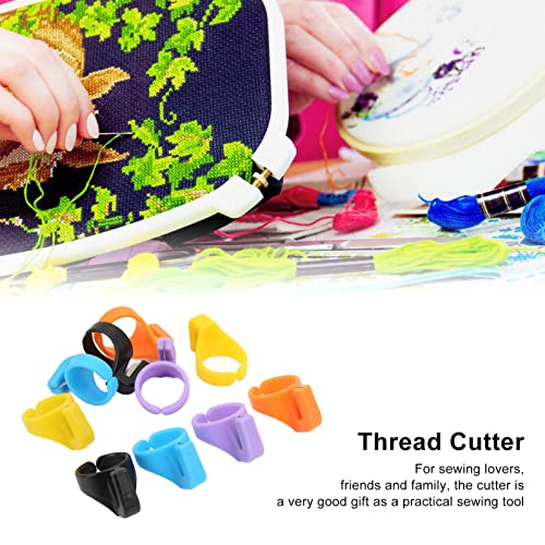 GLOGLOW 10Pcs Ring Thread Cutter, Portable Quilting Tool