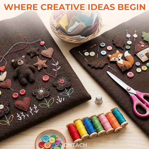 IONTACH 18" X 18" Soft Felt Sheets 1.6mm Thick (2 Packs, Brown) - color: Brown