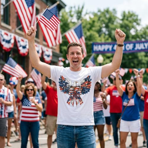 30Pcs 4th of July Dtf Transfers Ready to Press Floral Independence Day Iron on Transfers for Tshirts 250th Anniversary Transfer Vinyl Stickers for Clothing Pillows Bag DIY Crafts - color: Fourth of July