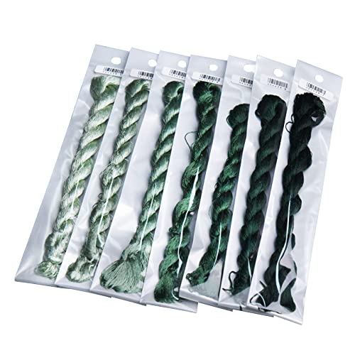 Natural 100% Silk Thread, Handmade Embroidery Thread Silk Floss 7 Colors 110m Each (19) - color: 19