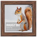 Rustic Walnut 7x7 Frame - Single Frame, 7 x 7 Poster Frame for Artwork, Puzzles, Photos and Movie Posters Picture Frames - size: 7" x 7"