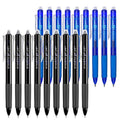 Vanstek 18 Pack Retractable Erasable Gel Pens Clicker, 9 Black & 9 Blue, Fine Point(0.7), Make Mistakes Disappear, Premium Comfort Grip Black & Blue Ink for Writting, Note Taking and Crossword Puzzles - color: 9 Blue 9 Black