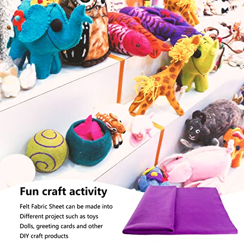 Jtnohx Color Felt Sheets for Crafts 1 Square Yard Felt Fabric Purple 1.4mm - color: Purple