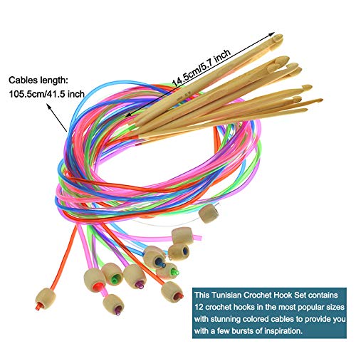 Coopay Complete Tunisian Crochet Hooks Set, Knitting & Crochet Supplies - color: Tunisian Mixed Set With Accessories