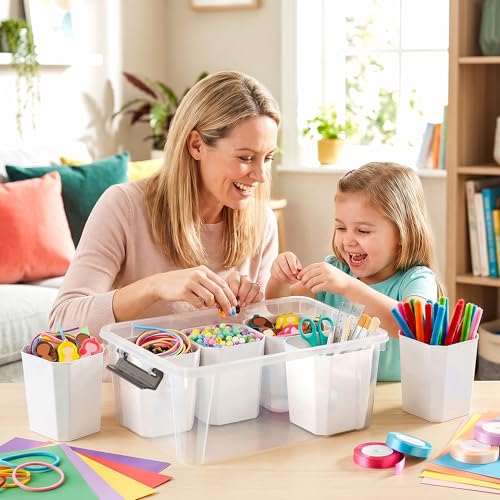 Citylife 17QT Craft Organizers and Storage bins with Lids, Marker Organizer - size: 1 Pack-17 QT