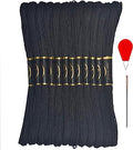Embroidery Floss - Cross Stitch Threads - Friendship Bracelets Floss - Crafts Floss 12 Skeins Per Pack and Free Set of 2Embroidery Needles and 1Needle Threader（Black） - color: 12 black, size: 12skeins