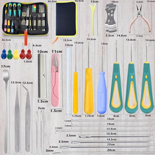 Nimozek 32PCS Professional Candle Making Tools Kit, Candle Wick Punching & Threading Set with Storage Bag, Round Nose Pliers & Essential Accessories for Soy Candle DIY, Mold Punching & Wick Centering - color: 32PCS