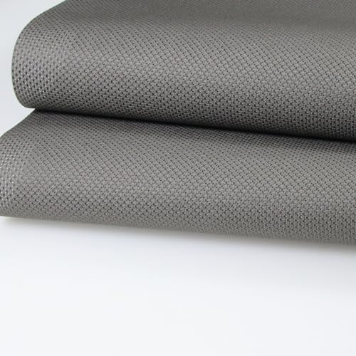 59" x 1 Yard 14ct Counted Cotton Aida Cloth Cross Stitch Fabric (Dark Grey) - color: Dark Grey