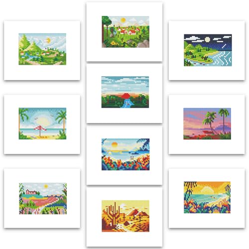 PeakLuv Small Diamond Art Kits Landscape Mini Diamond Painting for Adults - color: Landscape