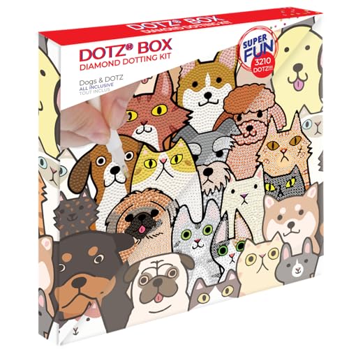 DIAMOND DOTZ Dogs Design Diamond Painting Kit for Adults, Diamond Art Craft - color: Dogs & DOTZ