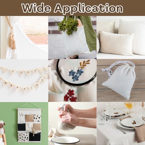 100% White Cotton Fabric 5 Yards 59 Inches Wide Cotton Quilting Fabric by The Yard, Soft Embroidery Muslin Fabrics for Sewing Material Apparel Cloth - color: White, size: 5 Yards