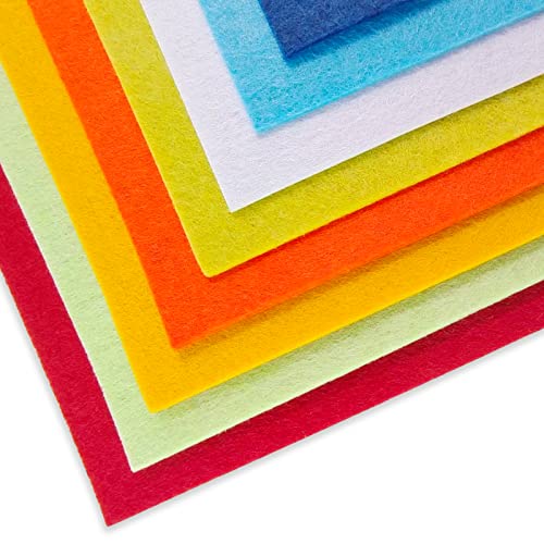 Jtnohx Stiff Felt, 2mm Thick Felt Sheets for Crafts, 8"x12" Hard Felt Fabric Squares 8Pcs for DIY Projects (Yellow Orange Series) - color: Yellow Orange Series
