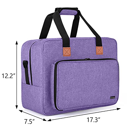 LUXJA Portable Tote Sewing Machine Bag, Pruple - color: Purple