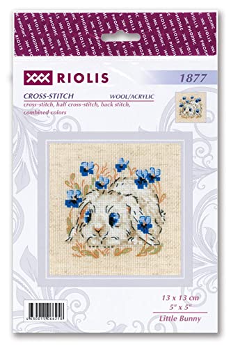 RIOLIS 1877 Little Bunny Counted Cross Stitch Kit 5.12 x 5.12 in - style: Little Bunny 1877