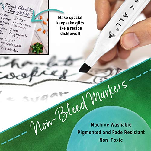 Crafts 4 All Fabric Markers for Clothes - Pack of 2 No Fade, Dual Tip Permanent Fabric Pens - No Bleed, Machine Washable Shoe Markers for Fabric Decorating - Laundry Marker, Erases Stains Easily - color: Black, size: 1 Count (Pack of 2)