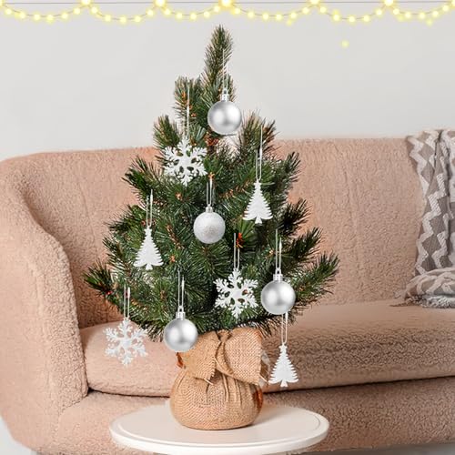 FEBSNOW 500Pcs Christmas Ornament Hangers, White Hanging String with Snap - color: White