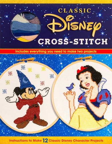 Classic Disney Cross-Stitch - Craft Gift for Disney Fans - Cross-Stitch Kit for Adults, Officially Licensed