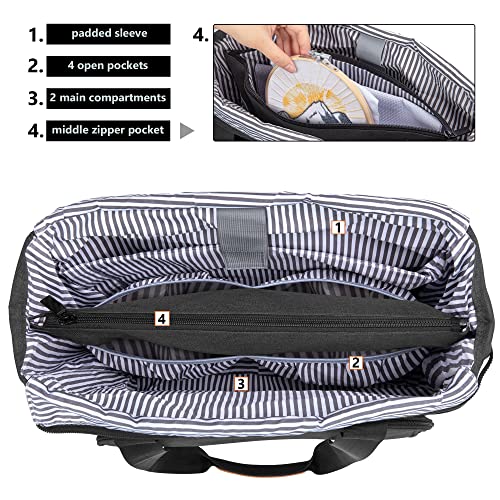 LUXJA Embroidery Project Carrying Bag, Black - color: Black