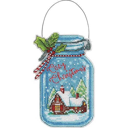 Dimensions Christmas Jar Ornaments Counted Cross Stitch Kit, Set of 4