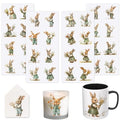 32 PCS Cute Bunny UV DTF Cup Wrap Stickers - style: Cute Bunny