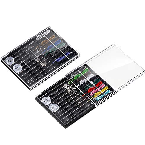 HESTYA 20 Pcs Pre-Threaded Sewing Needles Kit with Case - style: Rich Color