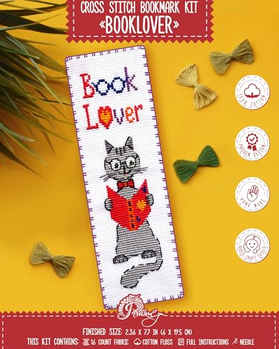 Povitrulya Booklover - Counted Cross Stitch Bookmark Kit - color: Booklover