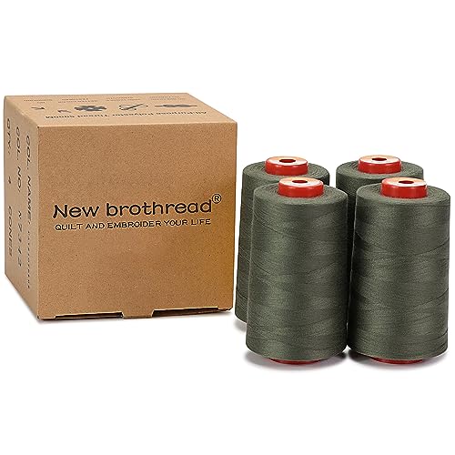 New brothread 4 Large Cones All Purpose Polyester Thread -Evergreen - color: 4xEvergreen