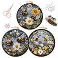 LB Yellow Floral Embroidery Kit for Beginners Adults - color: Yellow White