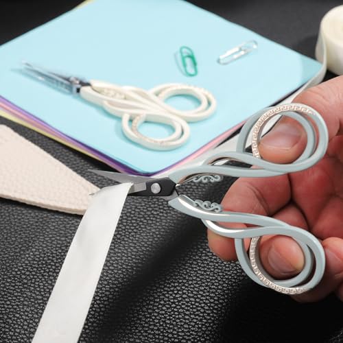 Small Sharp Scissors, Precision Sewing Shears - color: Light Green