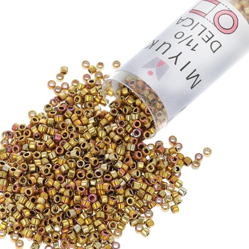 Miyuki Delica Seed Beads - color: DB0501 - 24K Gold Iris