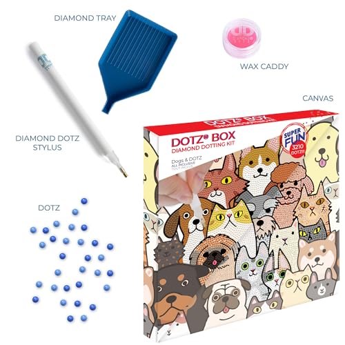 DIAMOND DOTZ Dogs Design Diamond Painting Kit for Adults, Diamond Art Craft - color: Dogs & DOTZ