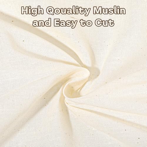 63 inch x 10 Yards 100% Cotton Muslin Fabric Lightweight Natural Unbleached Muslin Fabric Textile Cloth Apparel Boho Wide Roll Backing Material for Sewing Material Apparel Cloth Quilting Draping - size: 63" x 10 Yards