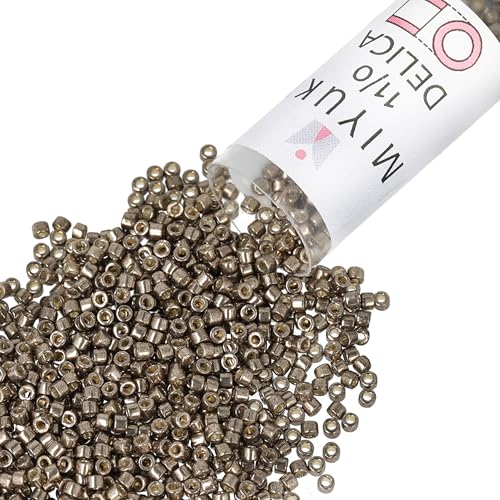 Miyuki Delica Seed Beads - color: DB1852 - Duracoat Galvanized Pewter