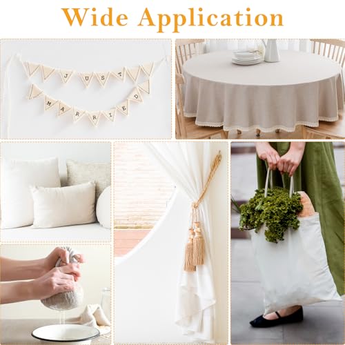 100% Cotton Fabric 3 Yard 44 Inches Wide White Cotton Quilting Fabric Soft Embroidery Quilting Fabric by The Yard, Muslin Fabrics for Sewing Material Apparel Cloth - size: 110 cm x 300 cm