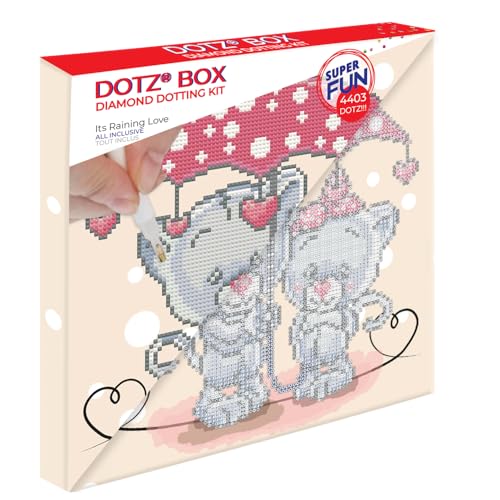 DIAMOND DOTZ Its Raining Love Diamond Painting Kit for Adults with Gems - color: Its Raining Love