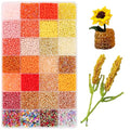 11200pcs Glass Seed Beads for DIY Crafting Bracelet Necklace Embroidery Jewelry Making Supplies (3mm, 400pcs/Color, 28 Colors, Yellow Scheme) - color: Yellow