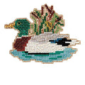 Mill Hill Mallard Beaded Counted Cross Stitch Ornament Kit 2010 Autumn Harvest MH18-0206