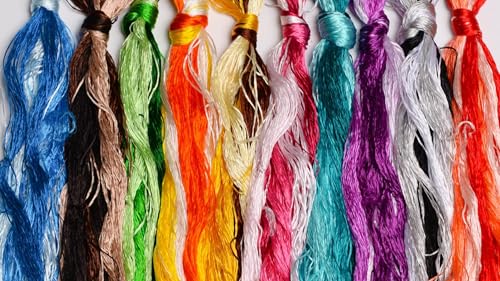 100% Mulberry Silk Embroidery Thread 50 Colors 22m Each (S50)