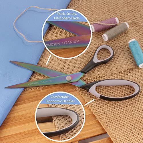 JubileeYarn Titanium Softgrip Scissors Set - Pinking, Sewing, Arts, Crafts, Office - 1 Set of 4 - Black - color: 4pc Black, size: 1 Set