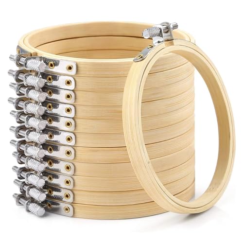 Caydo 12 Pieces 4 Inch Round Embroidery Hoop Bulk - style: 4 Inch