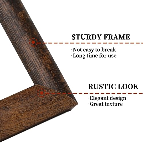 AEVETE Picture Frame 8x10 Dark Brown Photo Frames Rustic for Wall and Desk - color: Rustic Brown, size: 8x10