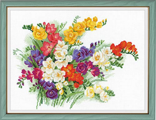 RIOLIS 1561 Freesia Counted Cross Stitch Kit 15.75 x 11.75 in