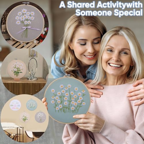 Beginner Embroidery Kit for Adults and Kids with Step by Step Instructions