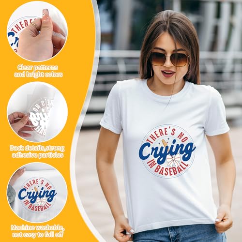 16 Sheets Baseball Iron on Transfers for T-Shirts - style: Baseball