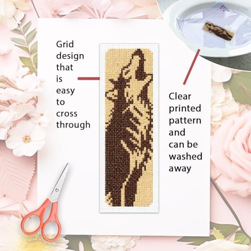 ORIGACH 6 Set Men Inspirational Scripture Cross Stitch Bookmark Kit - style: Men Inspirational Scripture