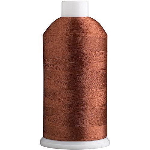 Superpunch SuperB Embroidery Thread 40wt, 5000 m Cone, Auburn Brown 3142 - color: Auburn Brown 3142, size: Pack of 1