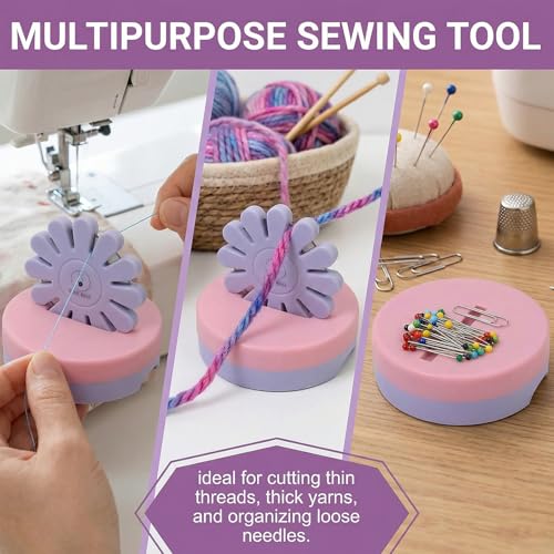 Gblckadof Thread Cutter 12 Positions Flower Purple