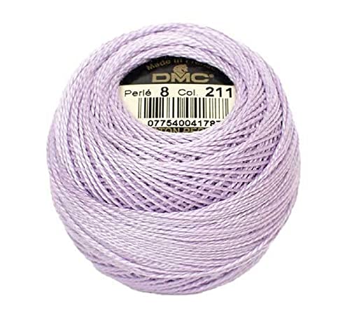 DMC 116 8-211 Pearl Cotton Thread Balls, Light Lavender, Size 8