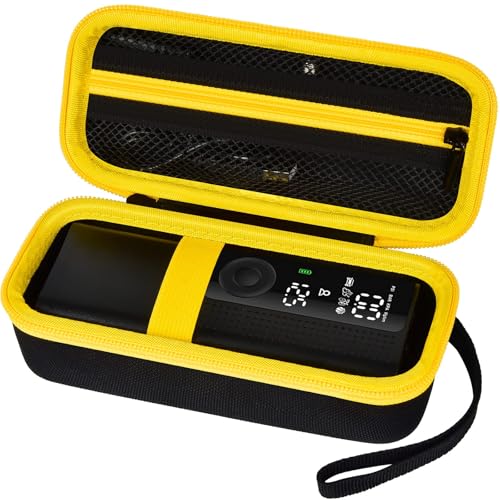 Hard Tire Inflator Case for Airmoto 120 PSI Air Compressor - color: Black+Yellow Zipper