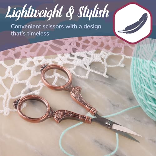 JubileeYarn Flourish Embroidery Scissors - Copper - 1 Scissor - color: Flourish - Copper, size: 1 Scissor
